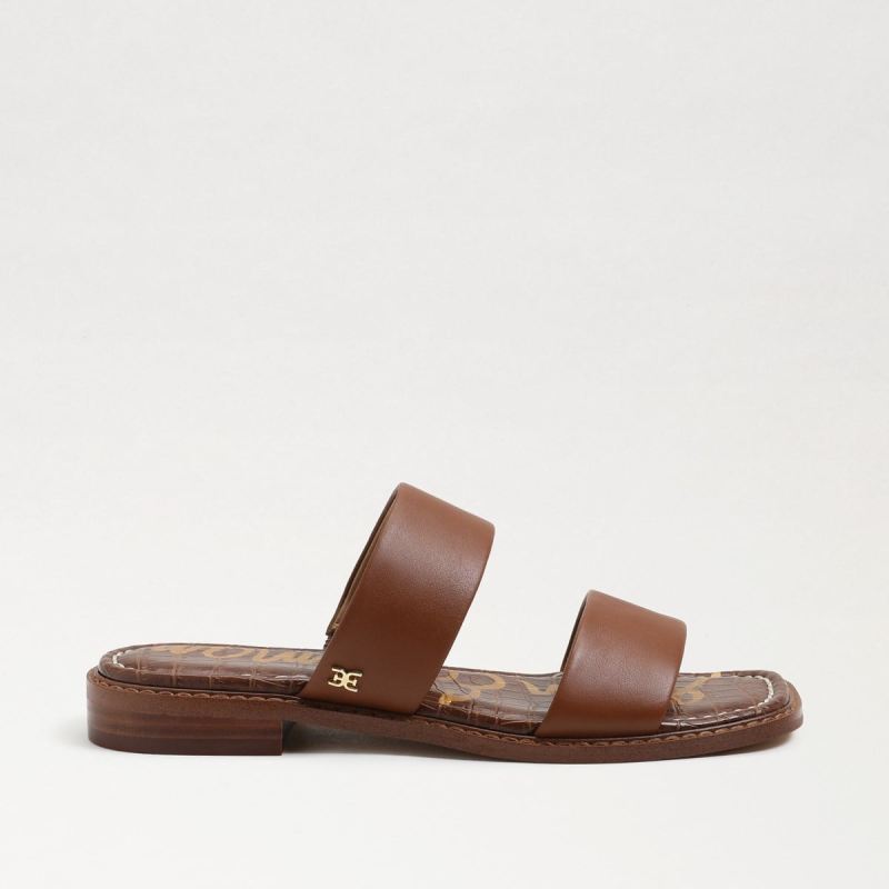 Sam Edelman Haydee Stitch Slide Sandal-Saddle Leather