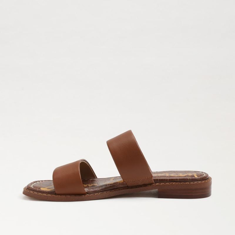 Sam Edelman Haydee Stitch Slide Sandal-Saddle Leather