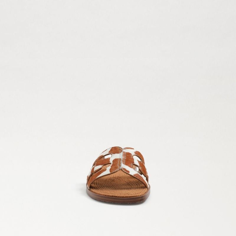 Sam Edelman Bay Raffia Slide Sandal-Ivory/Tan Giraffe Brahma