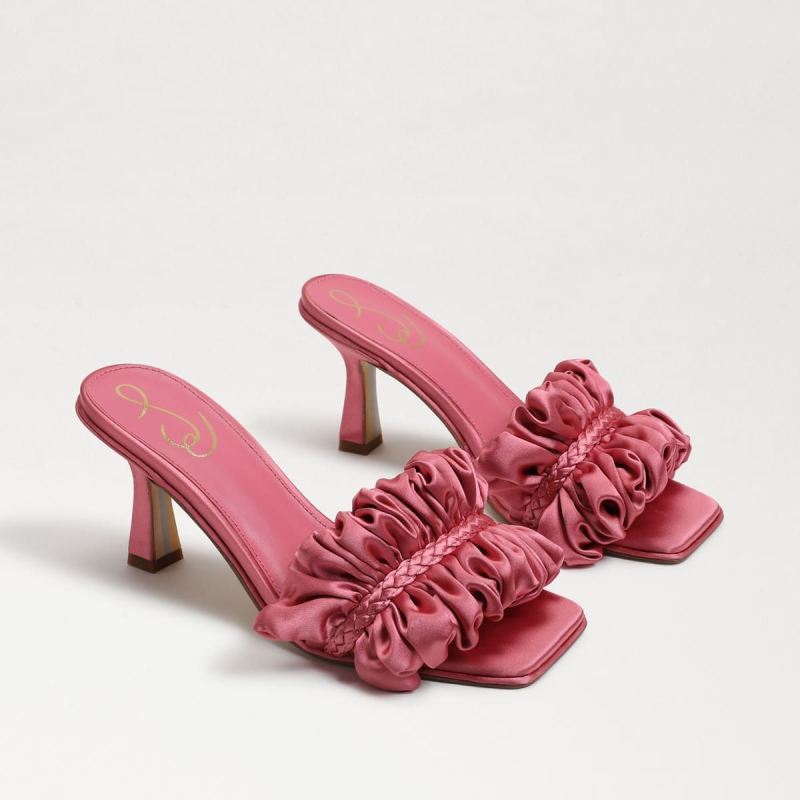 Sam Edelman Kady Mule-Carmine Rose Satin Sam Edelman Kady Mule-Carmine Rose Satin