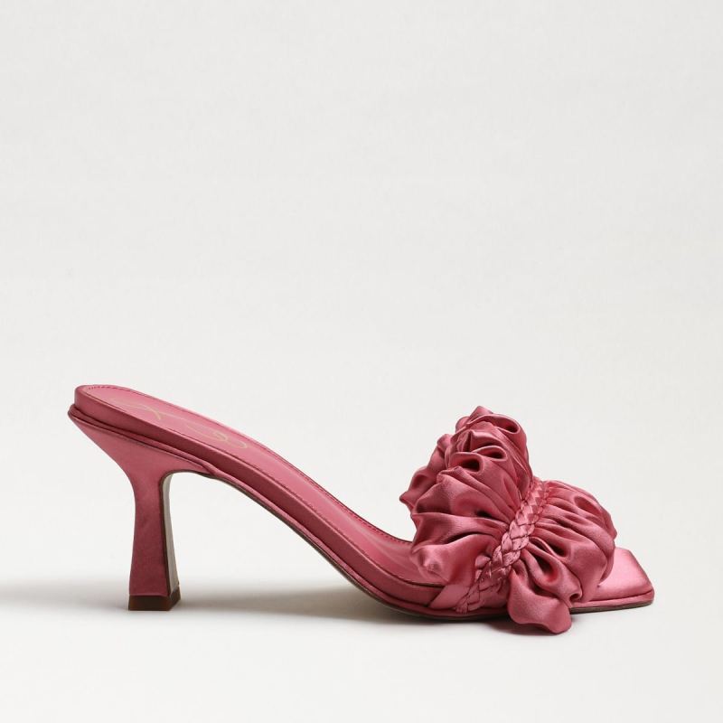 Sam Edelman Kady Mule-Carmine Rose Satin
