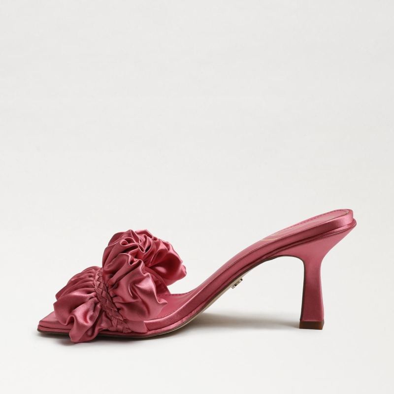 Sam Edelman Kady Mule-Carmine Rose Satin