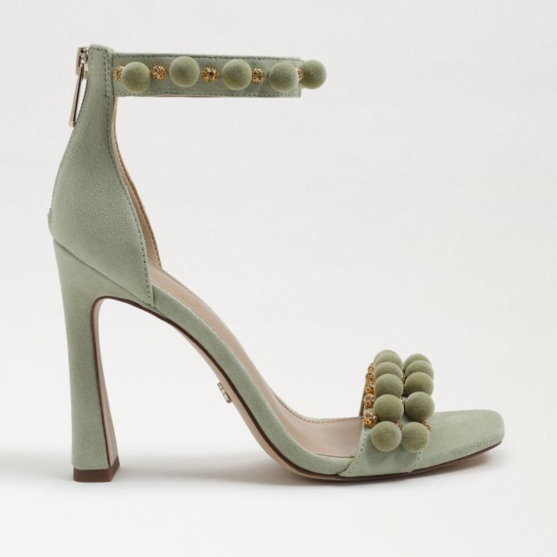 Sam Edelman Luella Ankle Strap Sandal-Pistachio Suede