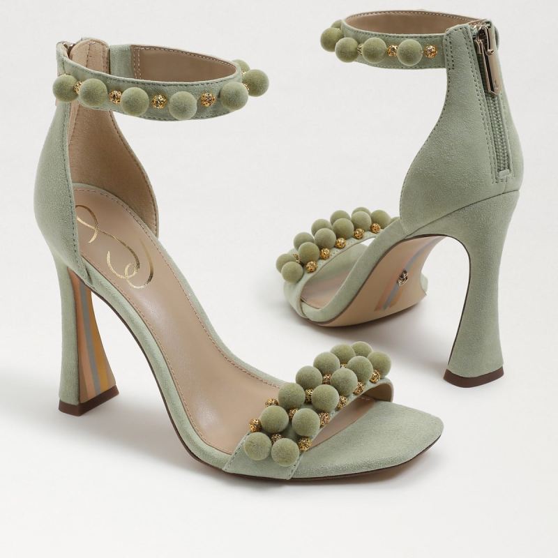 Sam Edelman Luella Ankle Strap Sandal-Pistachio Suede