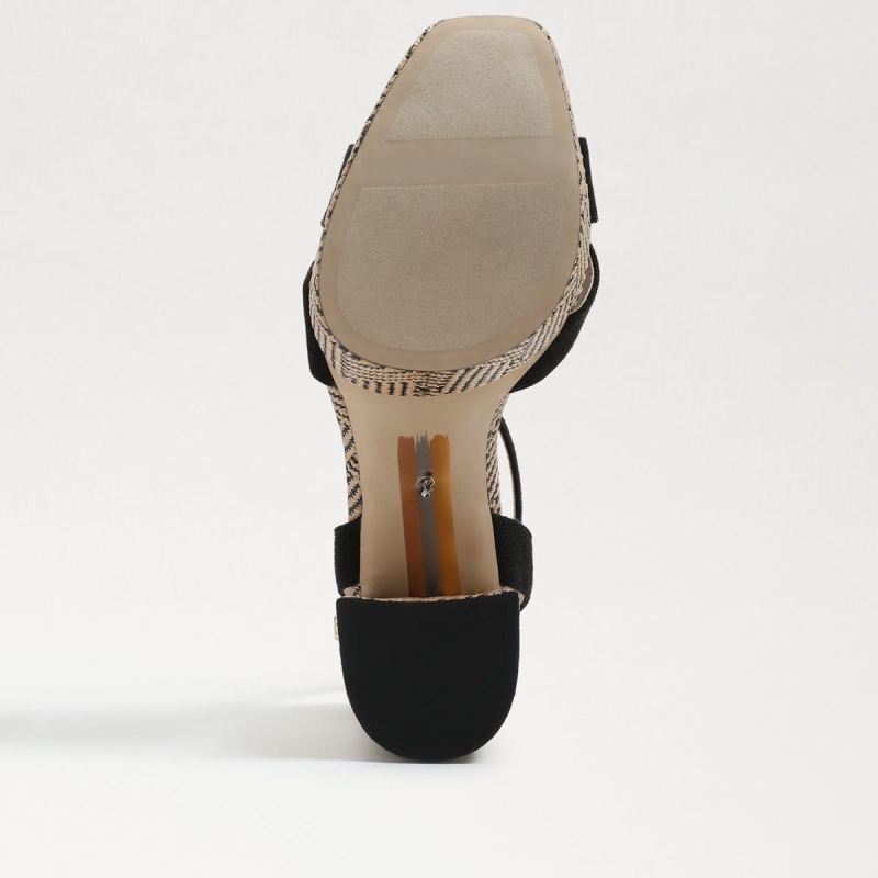 Sam Edelman Nolita Platform Sandal-Black Linen