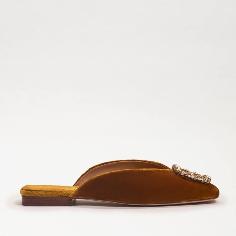 Sam Edelman Lavina Buckle Mule-Rust Velvet