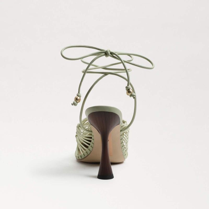 Sam Edelman Trinity Ankle Strap Pointed Toe Pump-Pistachio Suede