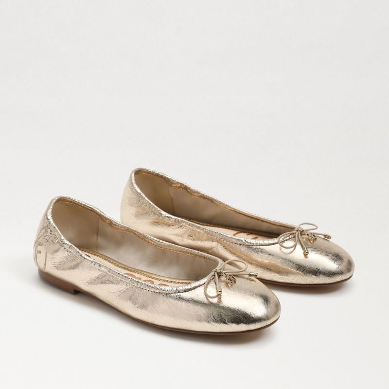Sam Edelman Felicia Ballet Flat-Gold Leaf Leather