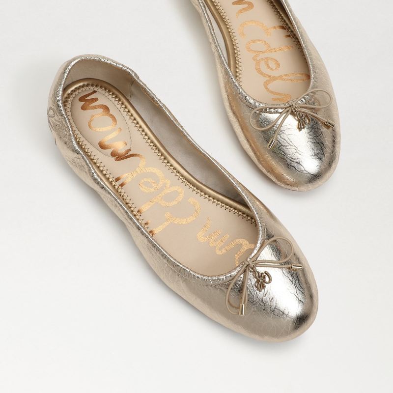 Sam Edelman Felicia Ballet Flat-Gold Leaf Leather