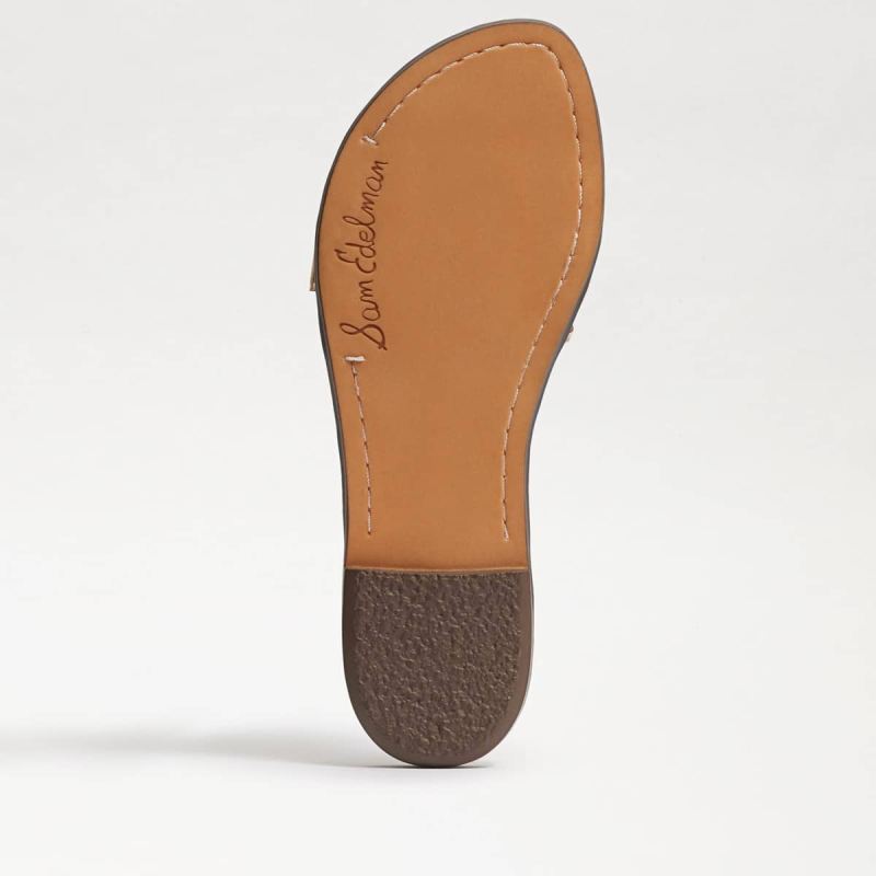 Sam Edelman Gabriela Woven Slide Sandal-Gold Leather