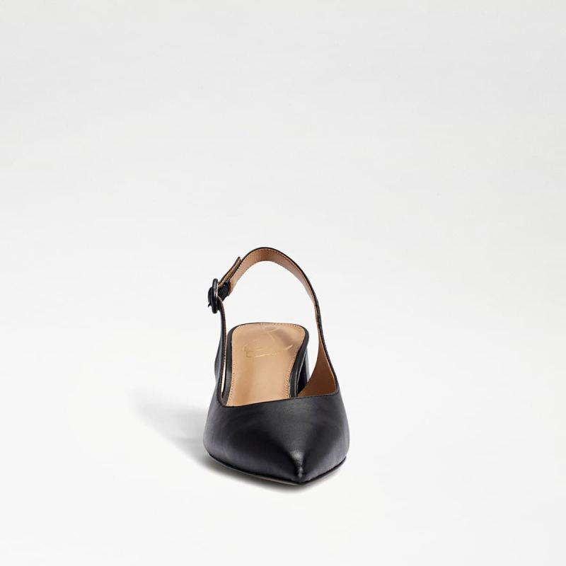 Sam Edelman Petra Pointed Toe Slingback-Black Leather