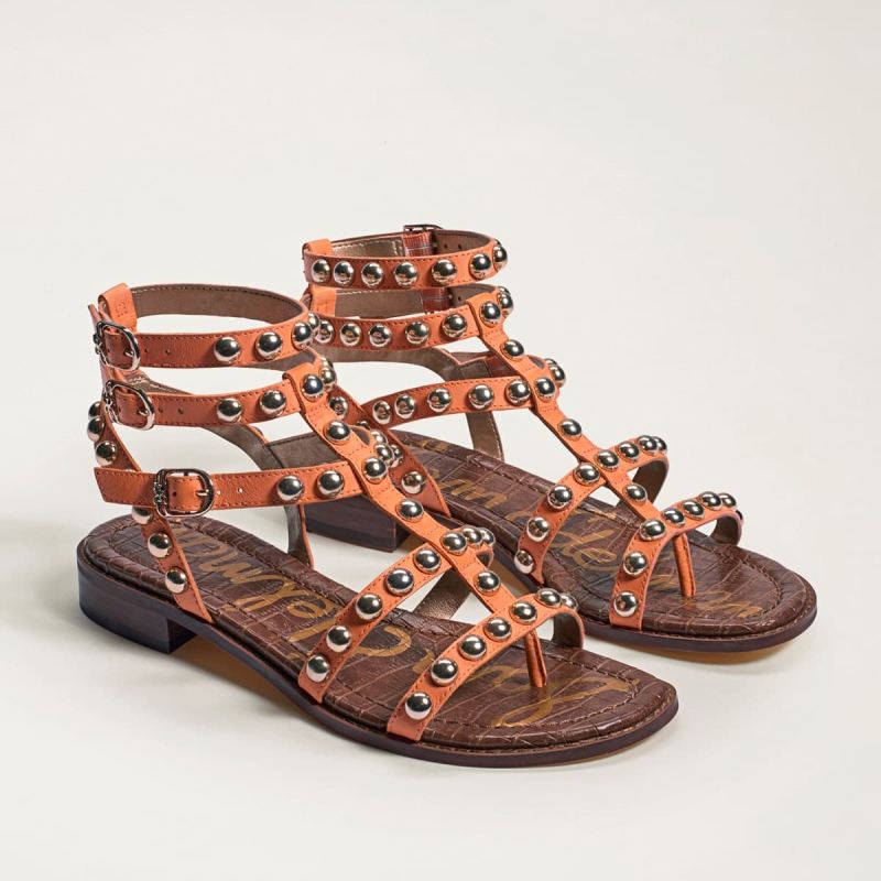 Sam Edelman Eavan Studded Gladiator Sandal-Cantaloupe