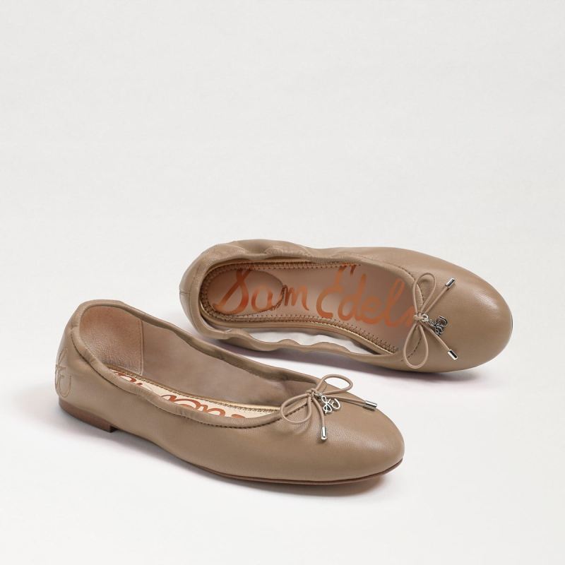 Sam Edelman Felicia Ballet Flat-Soft Beige Leather