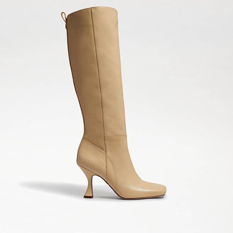 Sam Edelman Adi Knee High Tall Boot-Eggshell Leather