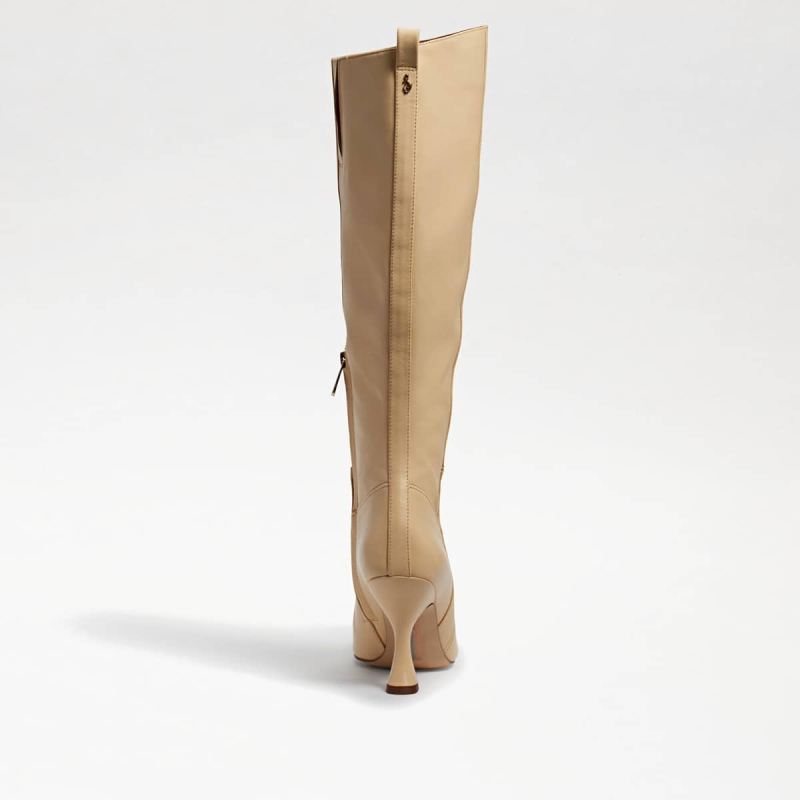 Sam Edelman Adi Knee High Tall Boot-Eggshell Leather