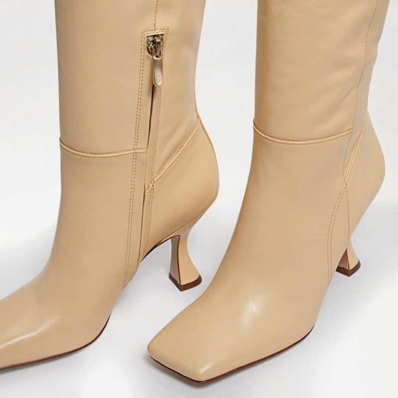 Sam Edelman Adi Knee High Tall Boot-Eggshell Leather