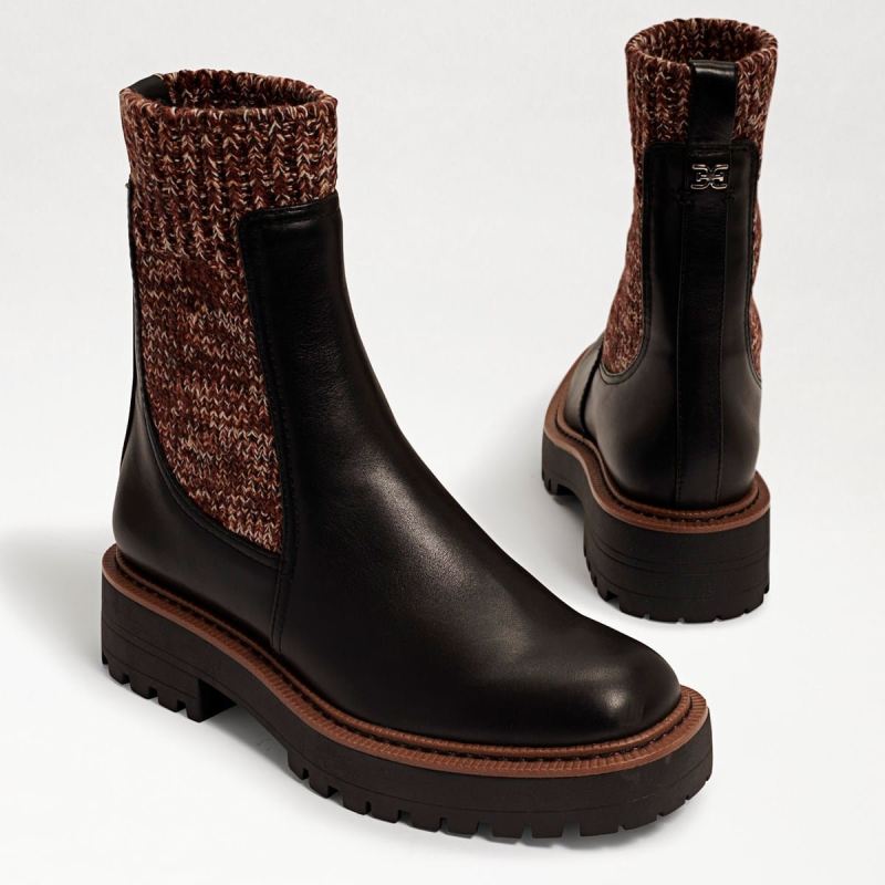 Sam Edelman Laguna Knit Chelsea Boot-Black Multi