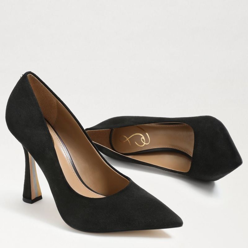 Sam Edelman Antonia Pointed Toe Pump-Black Suede