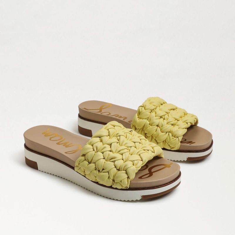 Sam Edelman Ainslie Braided Slide Sandal-Butter Yellow