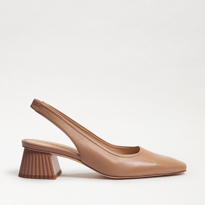 Sam Edelman Toren Block Heel Square Toe-Maple Sugar
