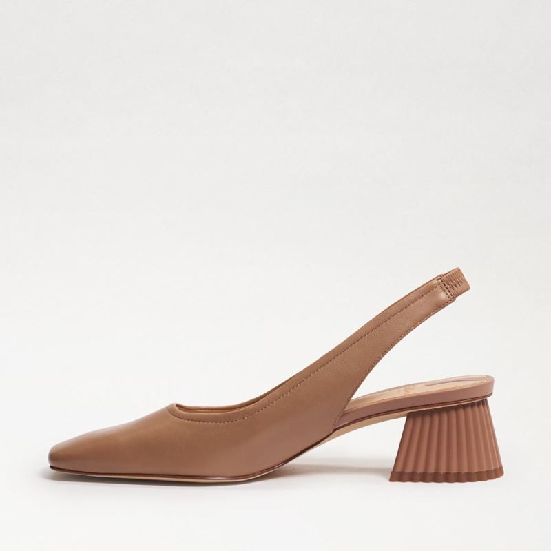 Sam Edelman Toren Block Heel Square Toe-Maple Sugar