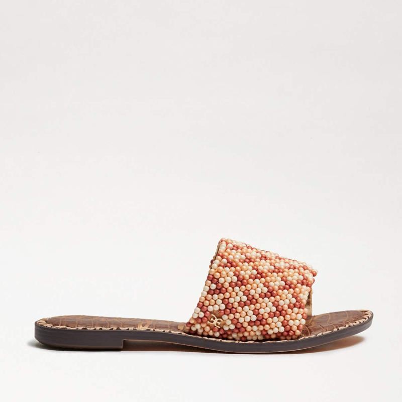 Sam Edelman Gunner Beaded Slide Sandal-Peach Multi