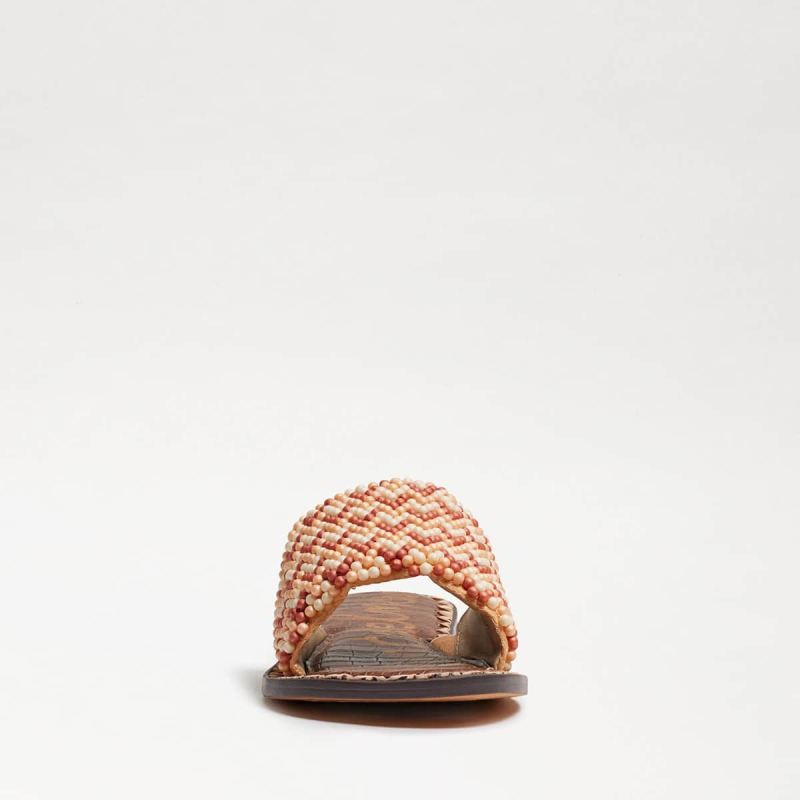 Sam Edelman Gunner Beaded Slide Sandal-Peach Multi