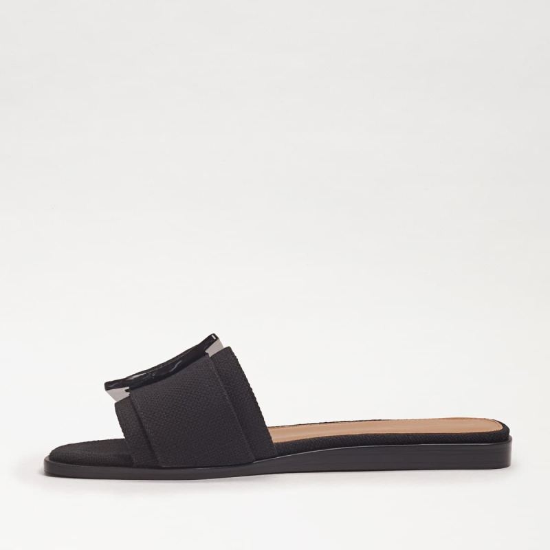 Sam Edelman Inez Slide Sandal-Black Linen