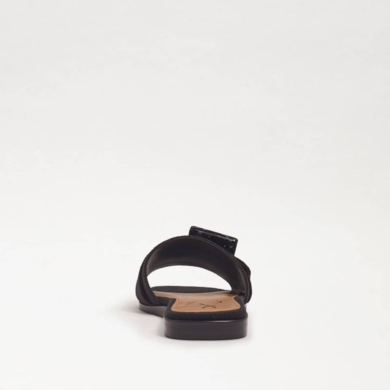 Sam Edelman Inez Slide Sandal-Black Linen
