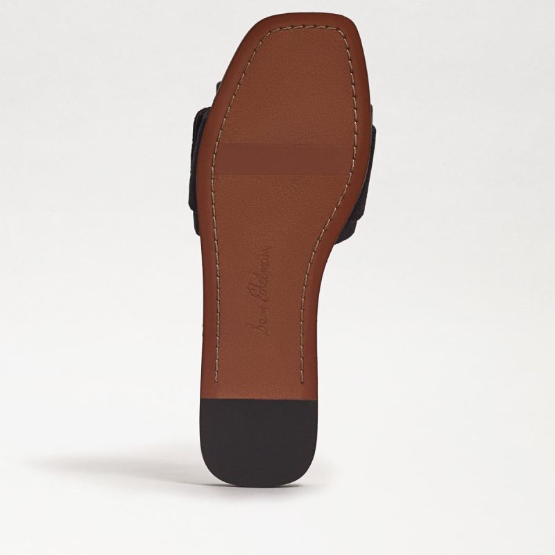 Sam Edelman Inez Slide Sandal-Black Linen