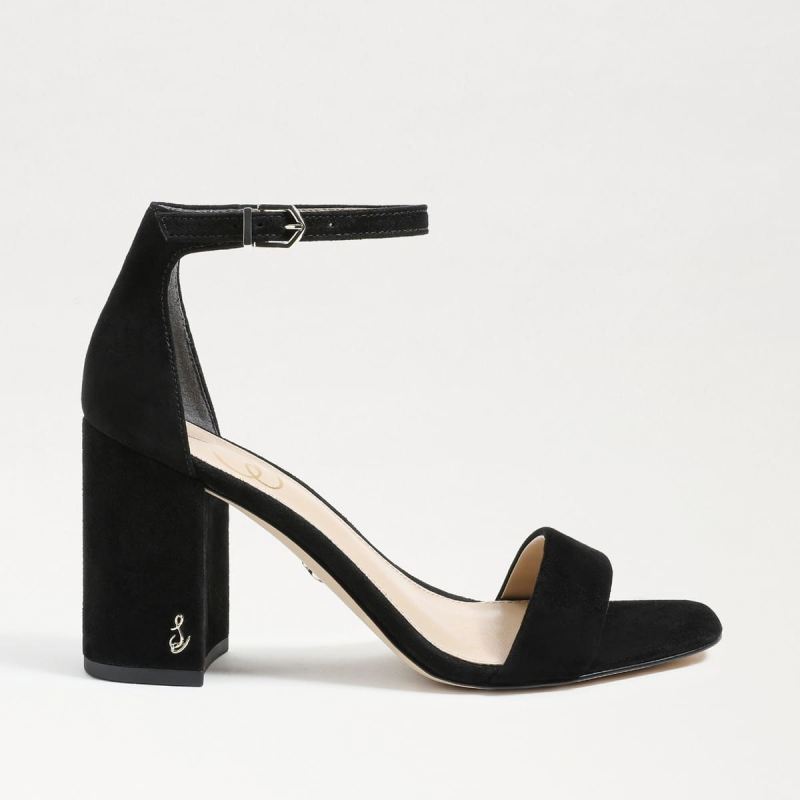 Sam Edelman Daniella Block Heel Sandal-Black Suede
