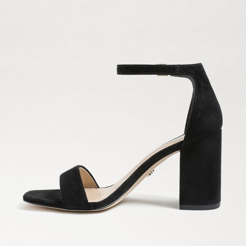 Sam Edelman Daniella Block Heel Sandal-Black Suede