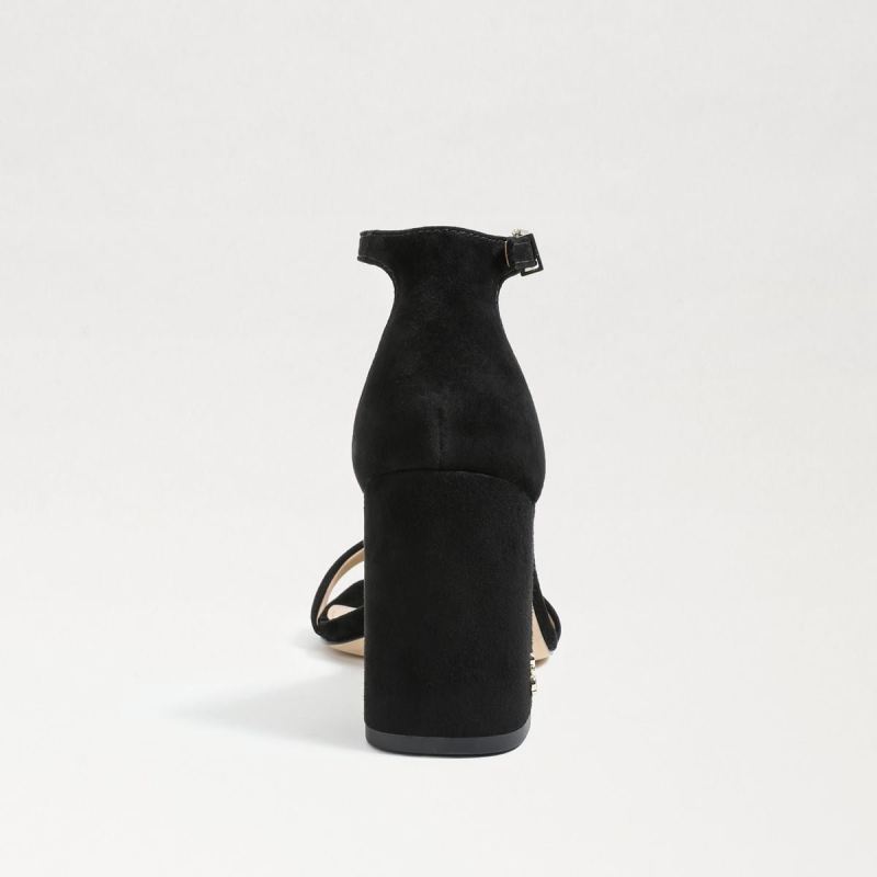 Sam Edelman Daniella Block Heel Sandal-Black Suede