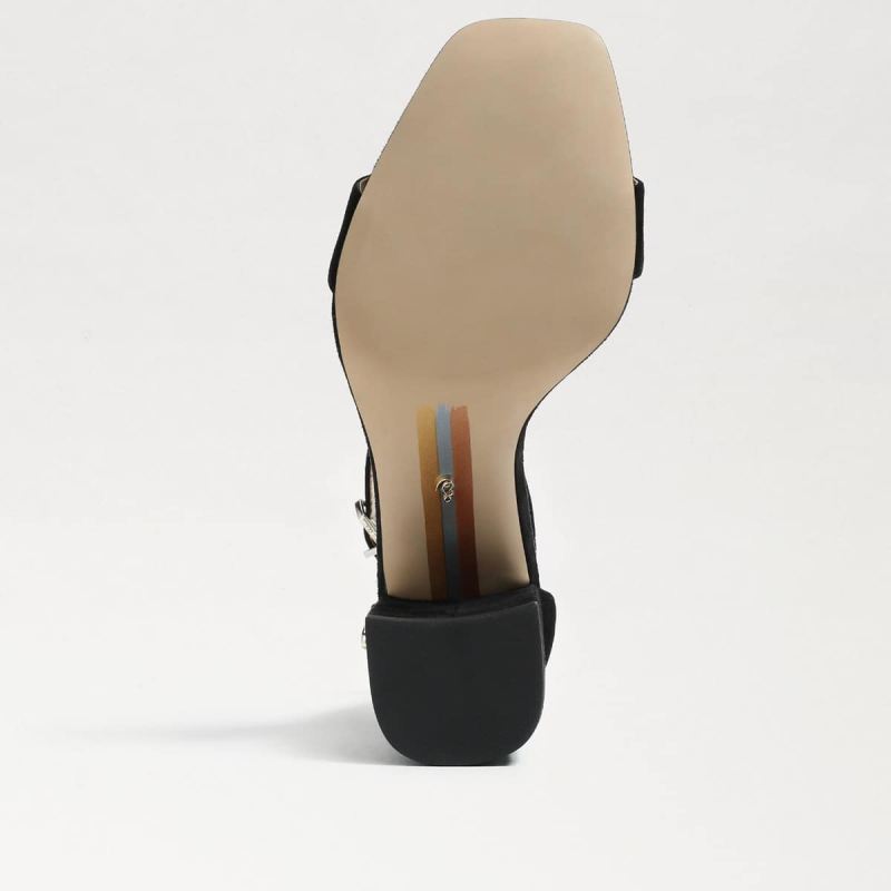 Sam Edelman Daniella Block Heel Sandal-Black Suede