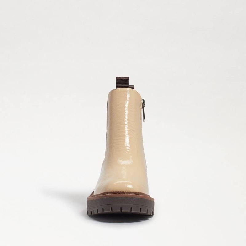 Sam Edelman Laguna Kids Chelsea Boot-Wheat Crinkled Patent Leath